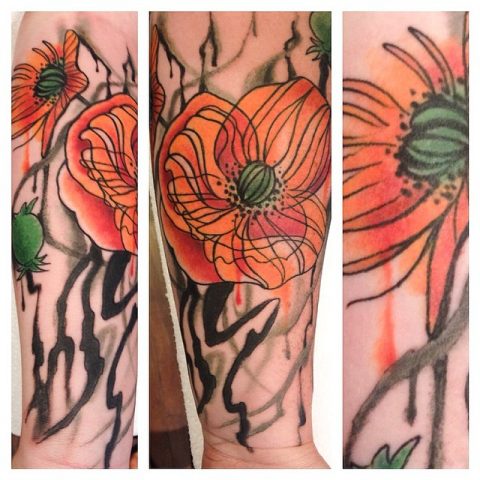 cool flowers tattoo