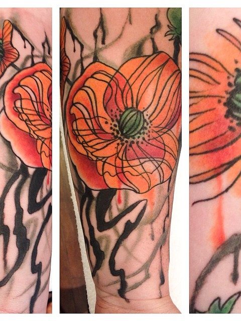 cool flowers tattoo