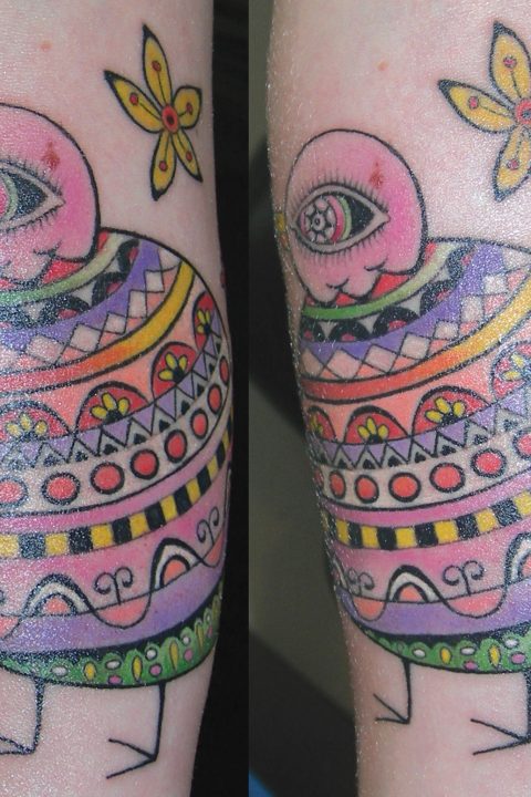 fancy bird tattoo