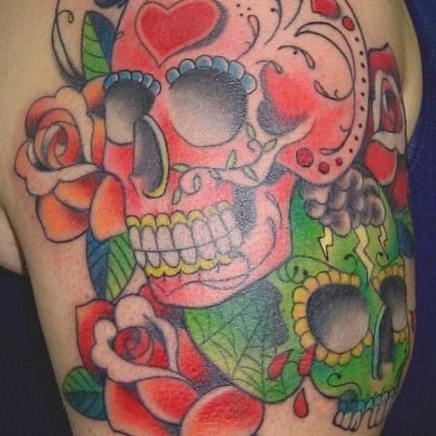sugar skull tattoo
