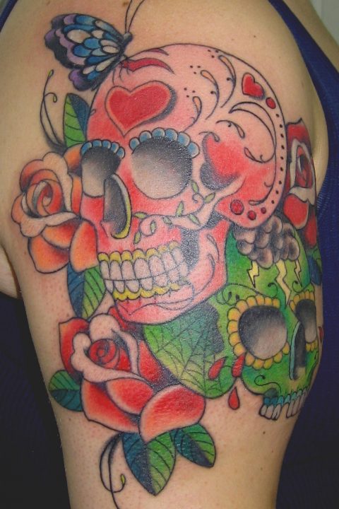 sugar skull tattoo