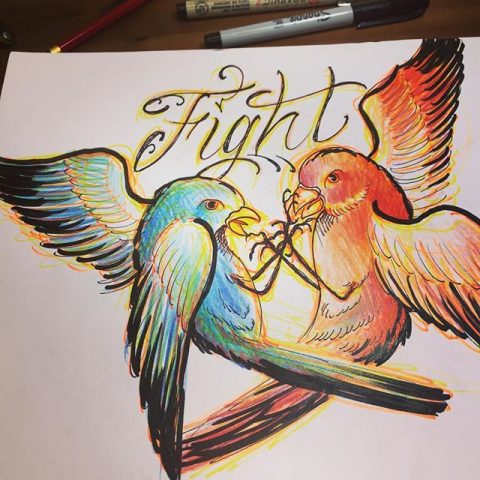 flight birds artwork