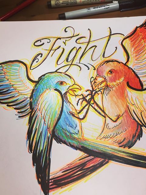 flight birds artwork