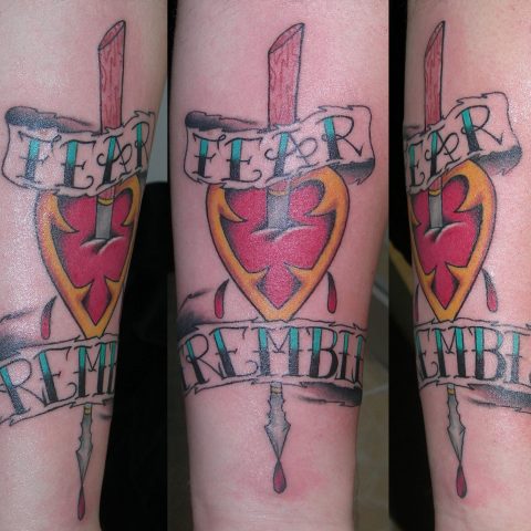 harpoon heart tattoo
