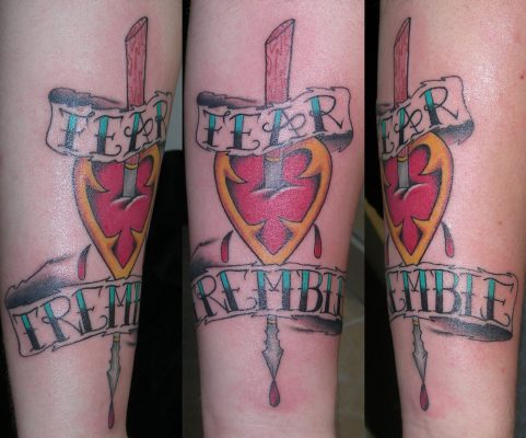 harpoon heart tattoo