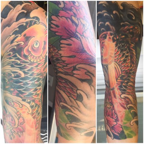 koi sleeve tattoo