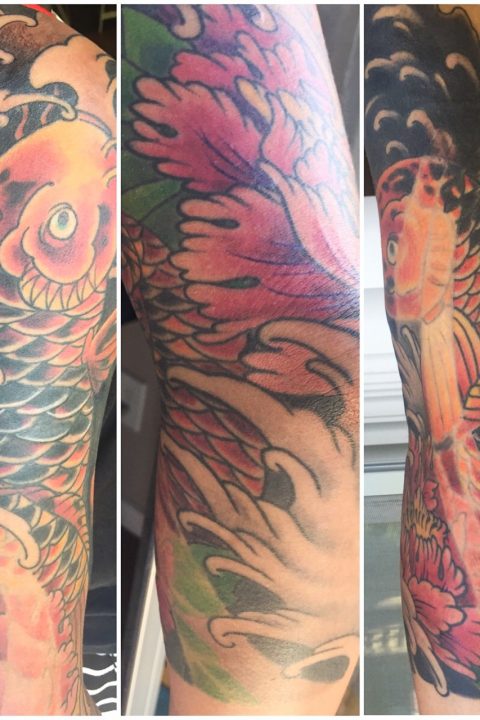 koi sleeve tattoo