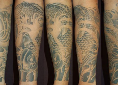 koi leg tattoo