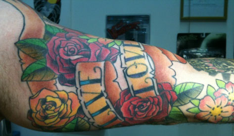 live love sleeve tattoo