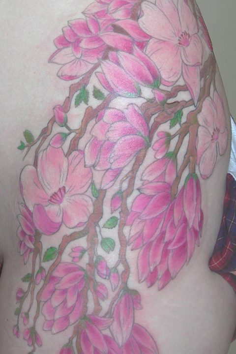 magnolia tree tattoo
