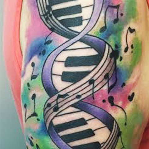 music DNA tattoo