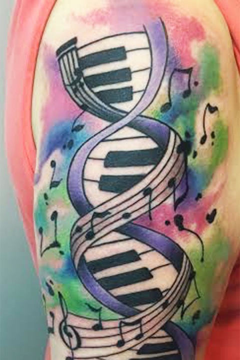 music DNA tattoo