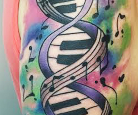 music DNA tattoo