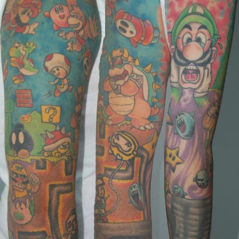 Nintendo sleeve tattoo