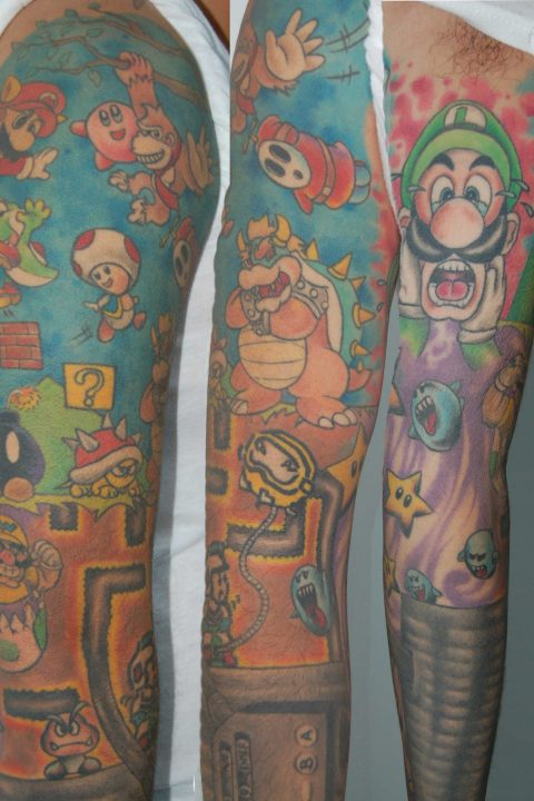 Nintendo sleeve tattoo