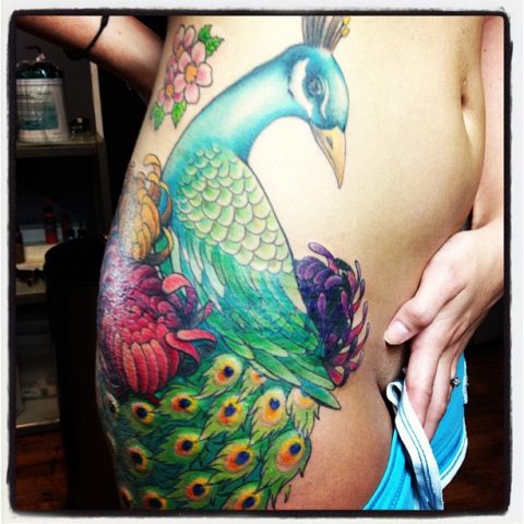 peacock tattoo