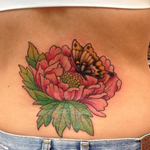 peony tattoo