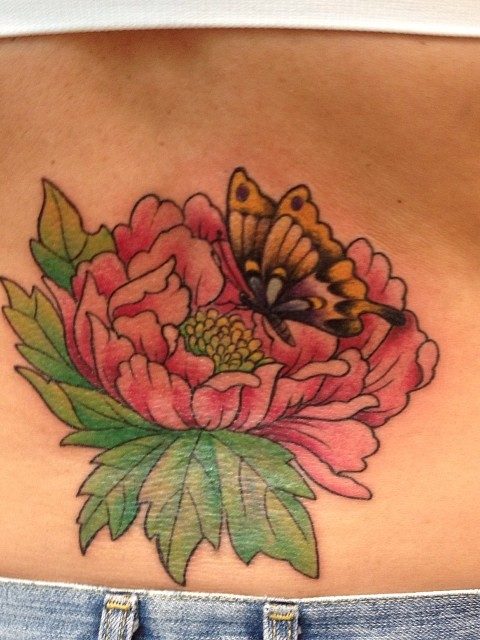 peony tattoo