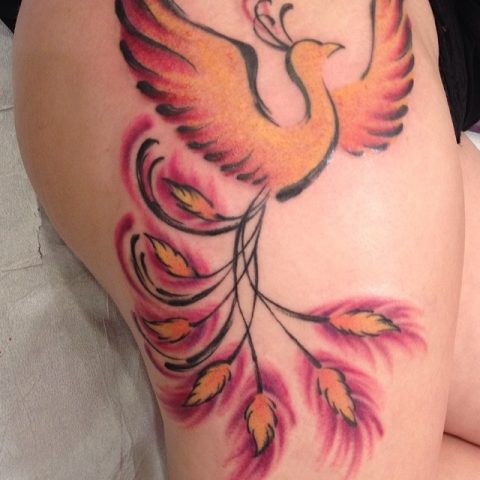 abstract phoenix tattoo