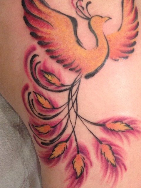 abstract phoenix tattoo