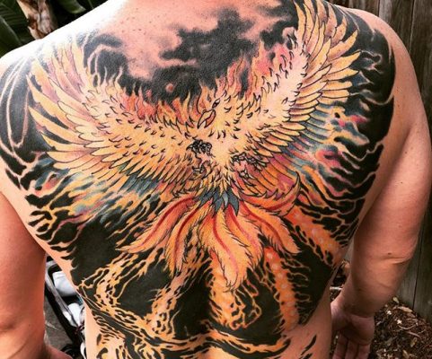 phoenix backpiece tattoo