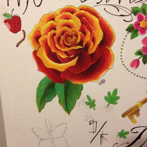 rose drawing