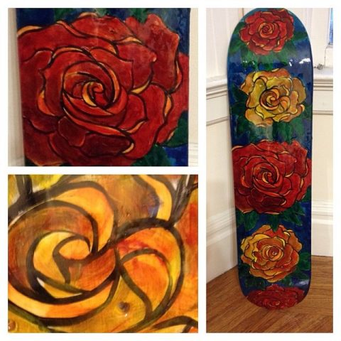 rose board collage