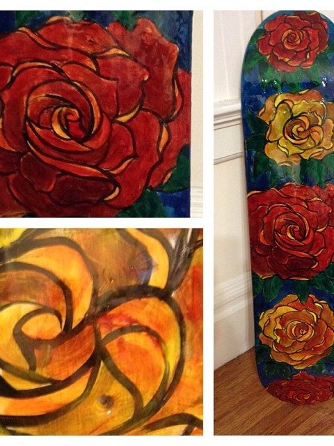 rose board collage