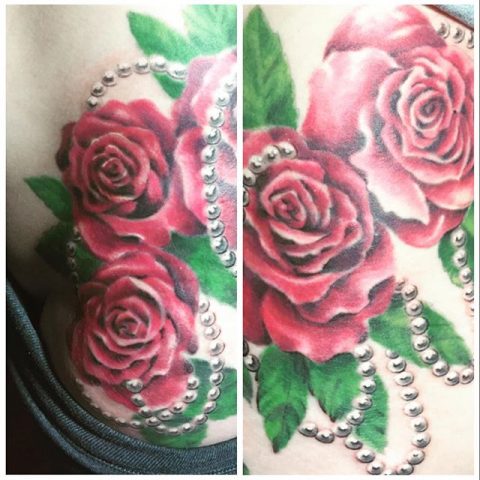 roses and pearls tattoo
