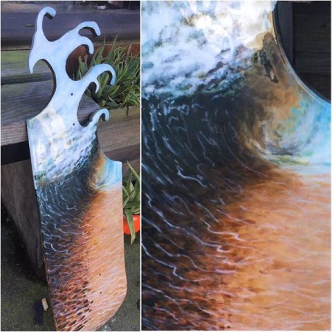 wave board collage