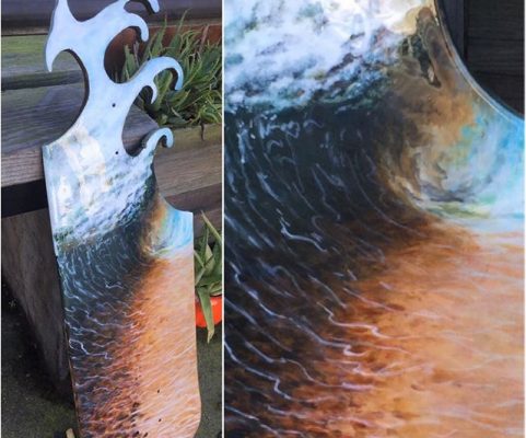 wave board collage