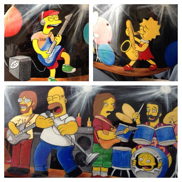 simpsons board collage