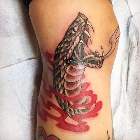 snake head tattoo