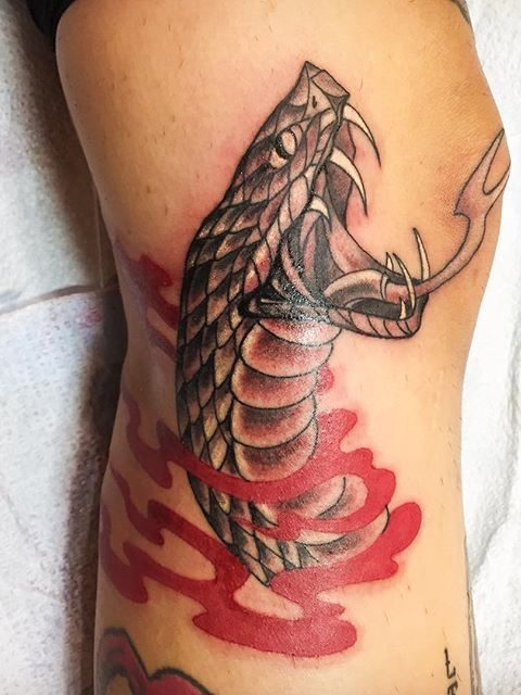 snake head tattoo