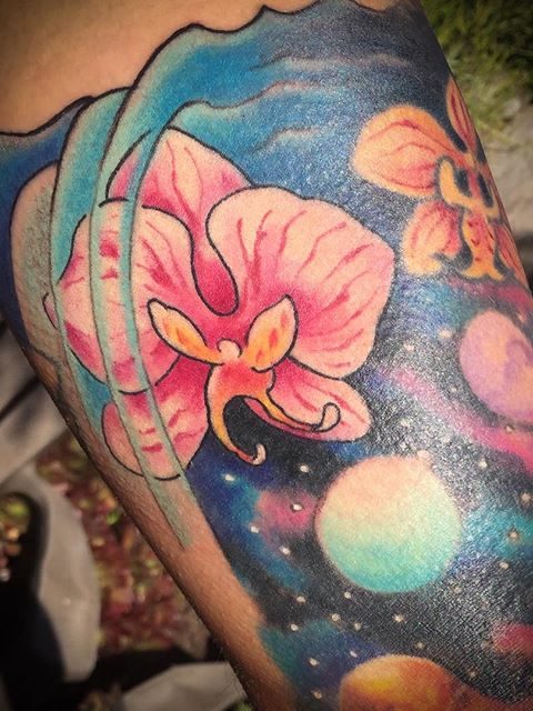 space flowers sleeve