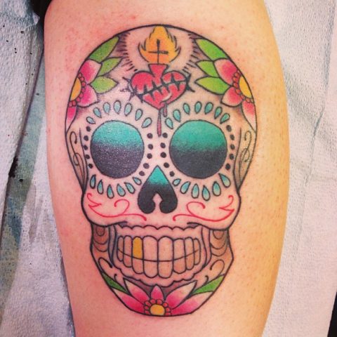 sugar skull tattoo