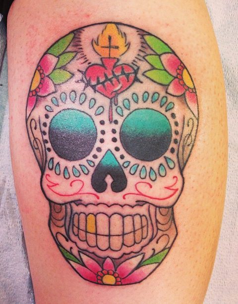 sugar skull tattoo