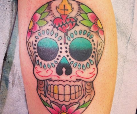 sugar skull tattoo