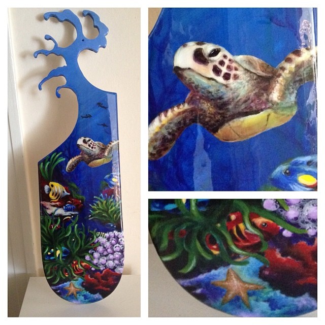 underwater board collage