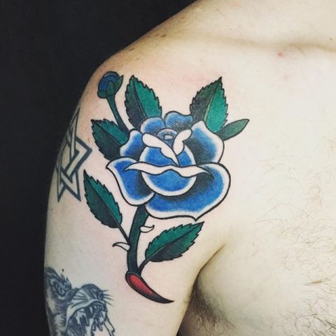 blue rose tattoo