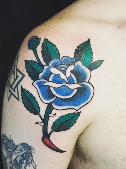 blue rose tattoo