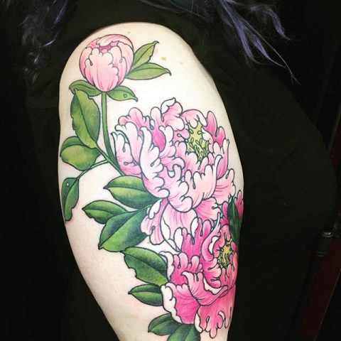 peonys tattoo
