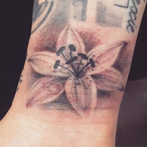 black gray flower
