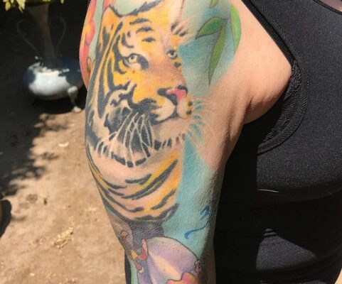 tiger sleeve tattoo