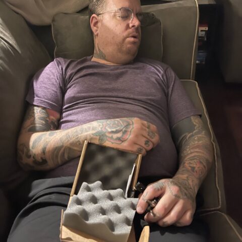 Tattoo Machine 52 - Matt Sleeping