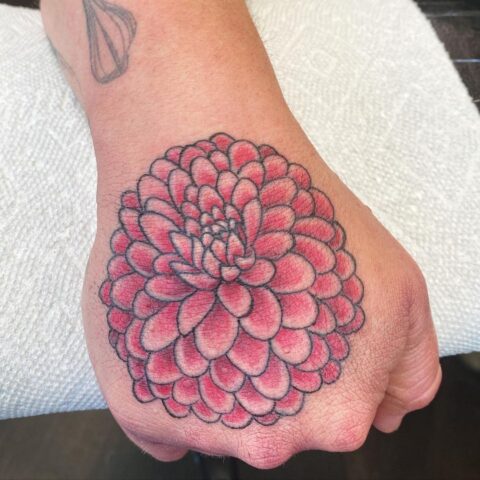 Hand Flower Tattoo