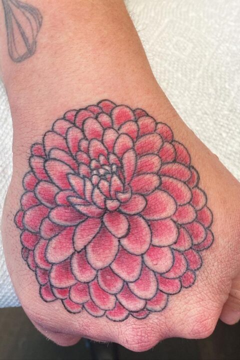 Hand Flower Tattoo