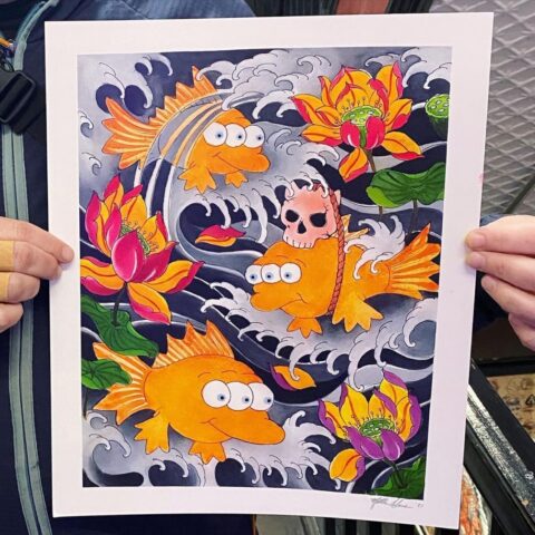 3-eyed fish painting