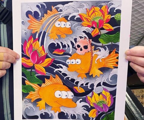 3-eyed fish painting