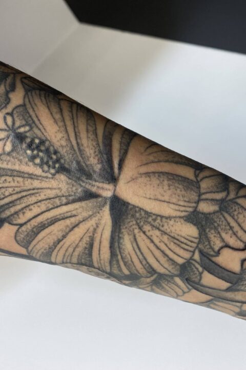 flower arm tattoo